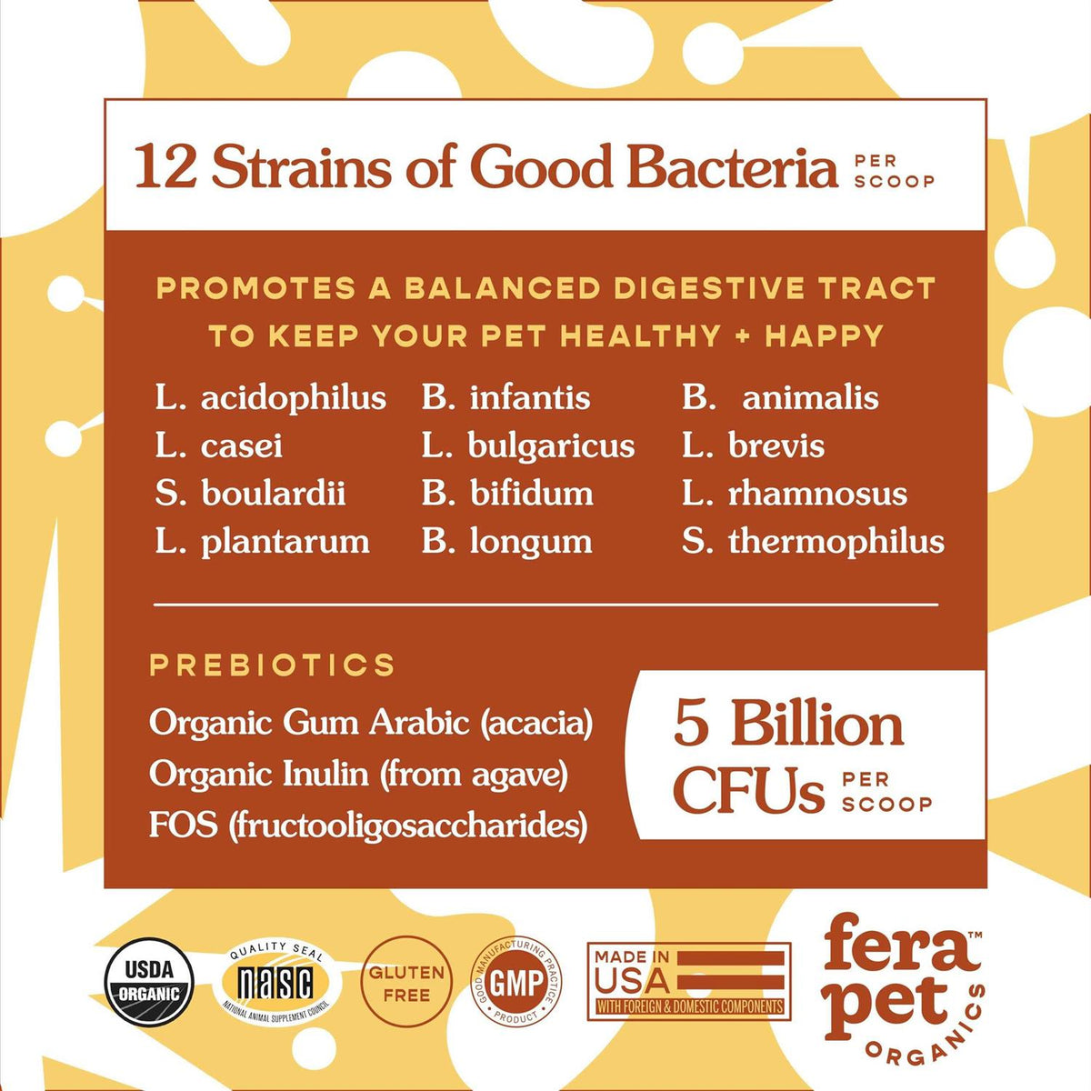 Probiotics with Organic Prebiotics for Dogs & Cats Q7693