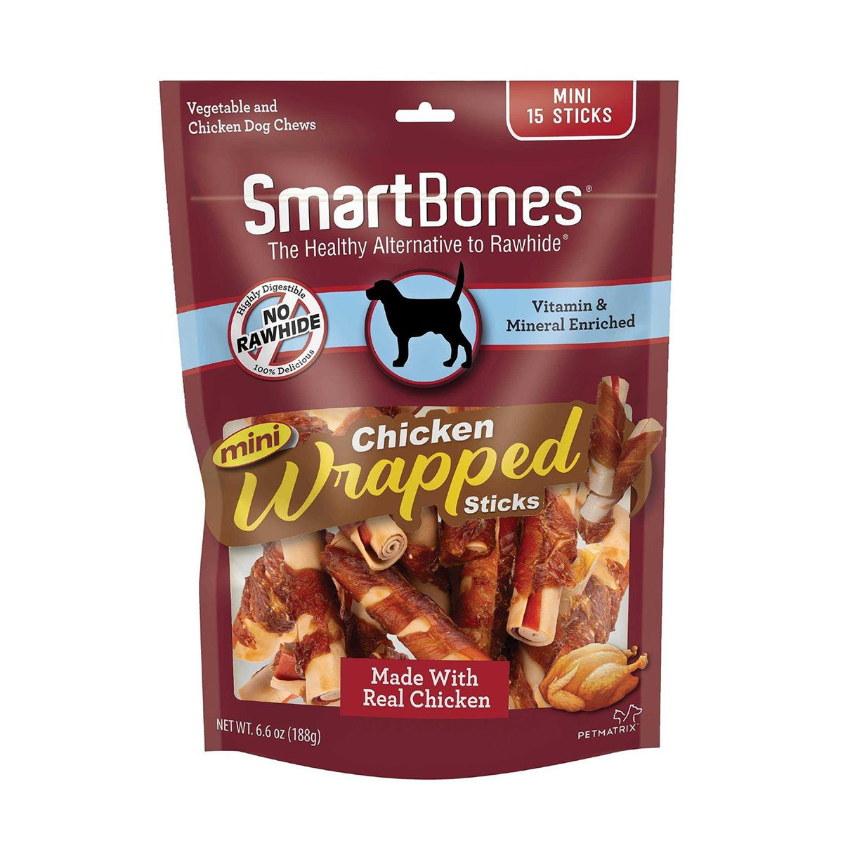 Chicken Wrapped Sticks Mini Dog Treat L4866