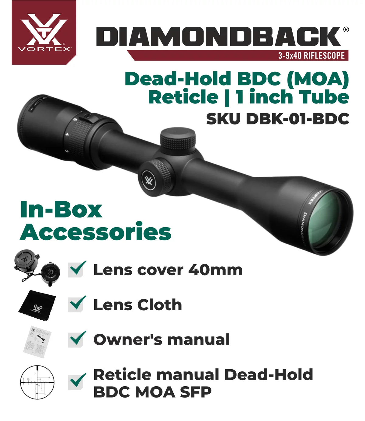 3-9x 40 SFP Riflescope J3112