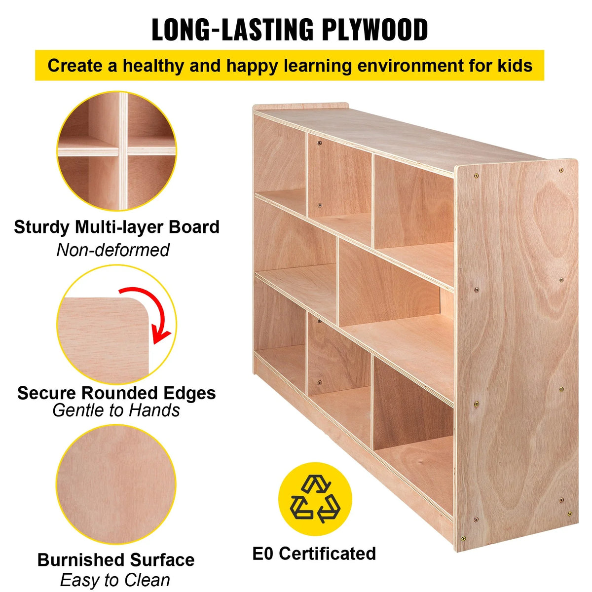 Wooden 8 Grids Storage Cabinet S138710