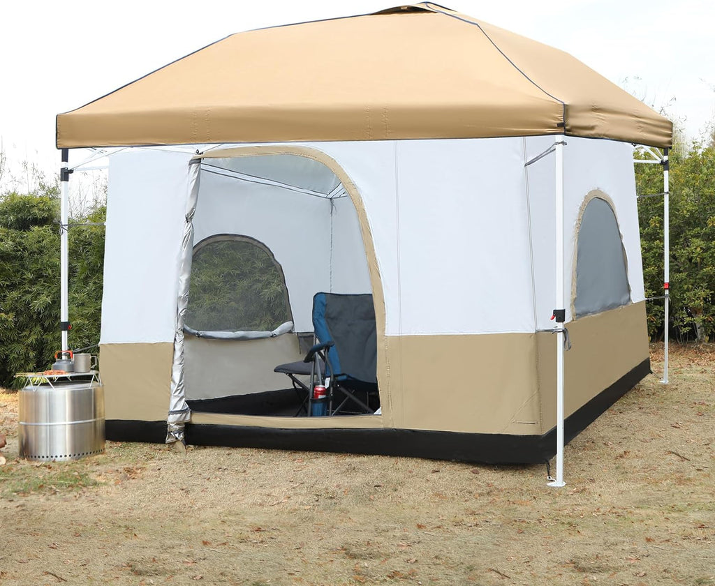 10' x 10' Khaki Camping Inner Tent Square Tent with Full Floor U28714