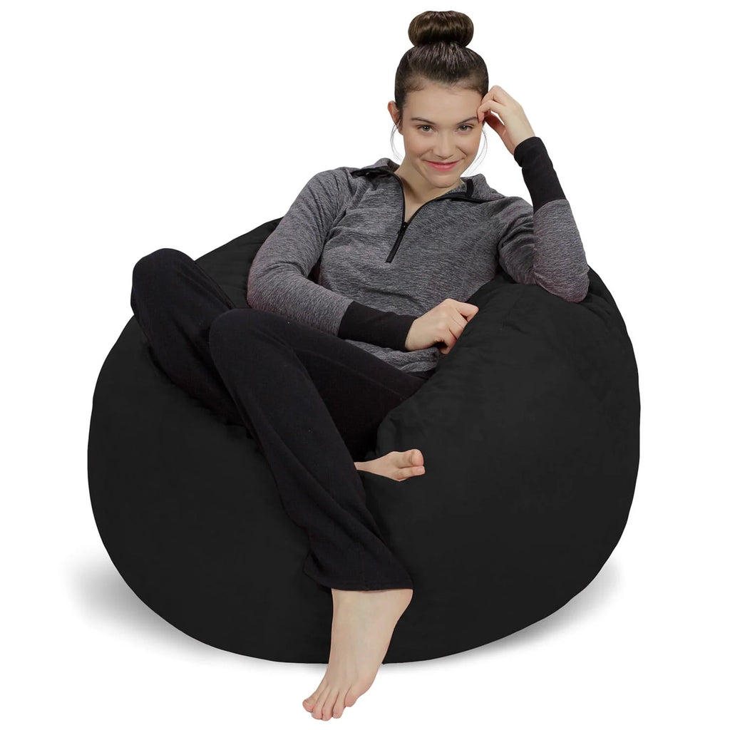 Charcoal 3 ft Memory Foam Bean Bag Chair N206