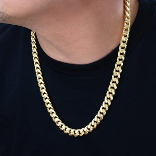 14k Yellow Gold Miami Cuban Link Chain Necklace X75172