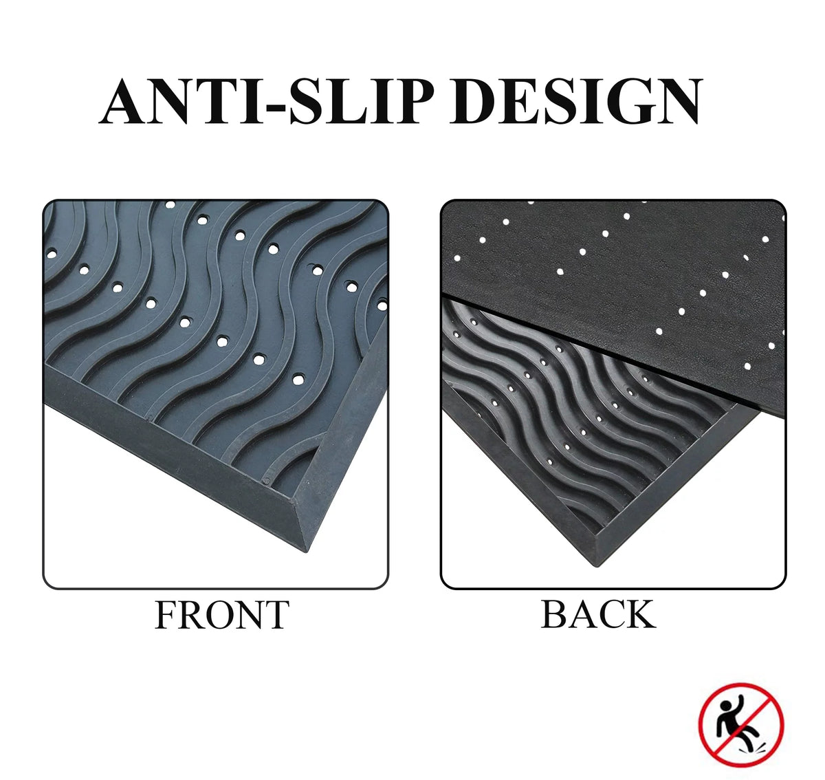 100% Rubber Clean Step Scraper Doormat N91271