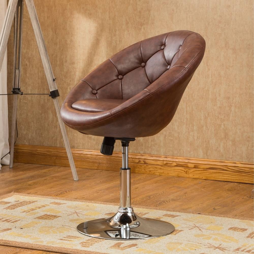 Purple Tufted Tilt Swivel Chair V5495