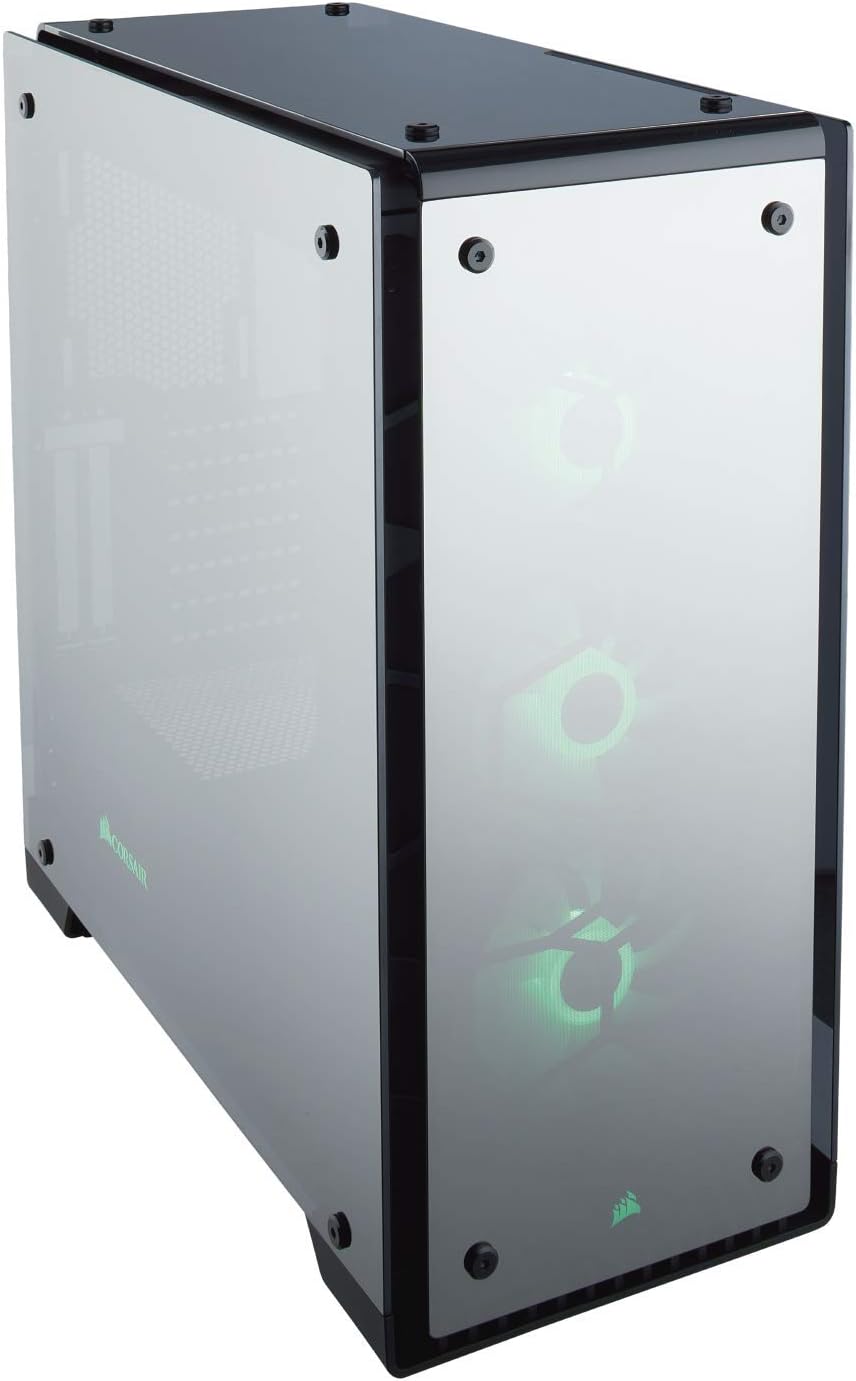 Black Mid-Tower Case with 3 RGB Fans Tempered Glass T62563