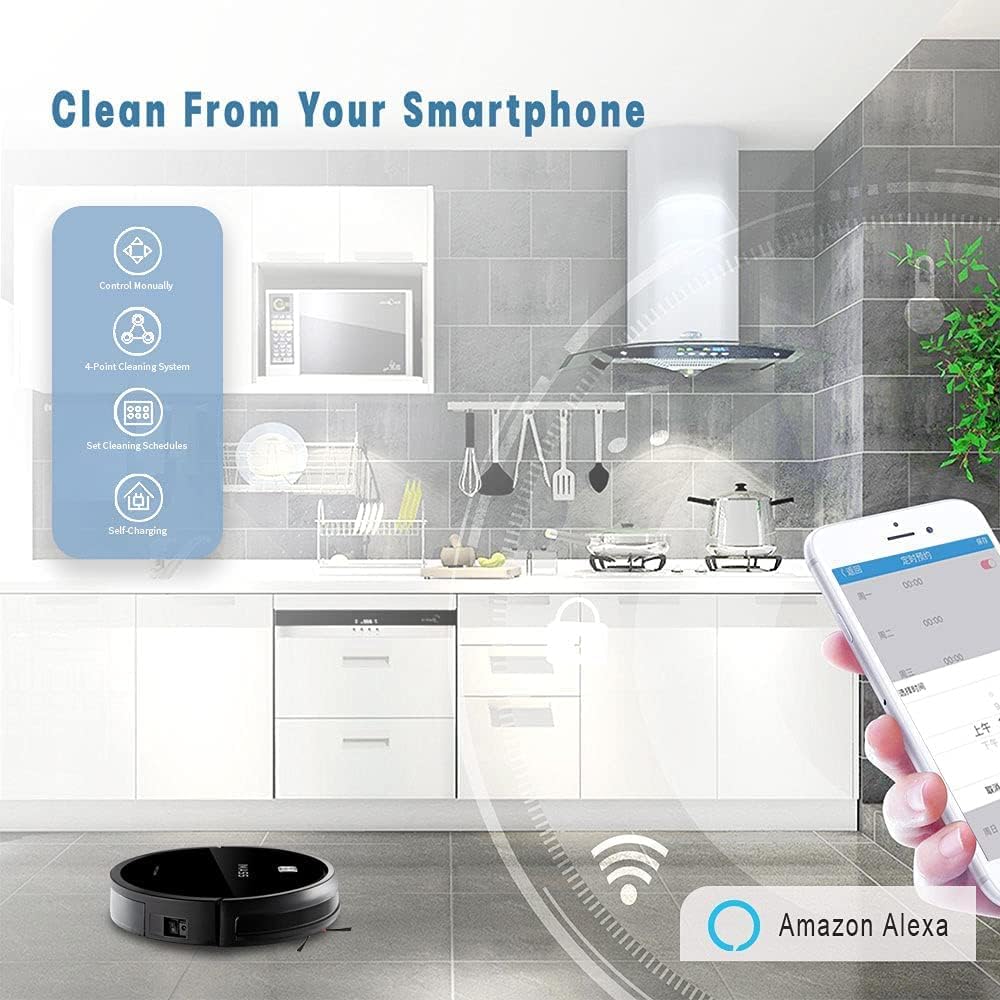 Robot Vacuum and Mop, 2600Pa Suction, Self-Charging R381