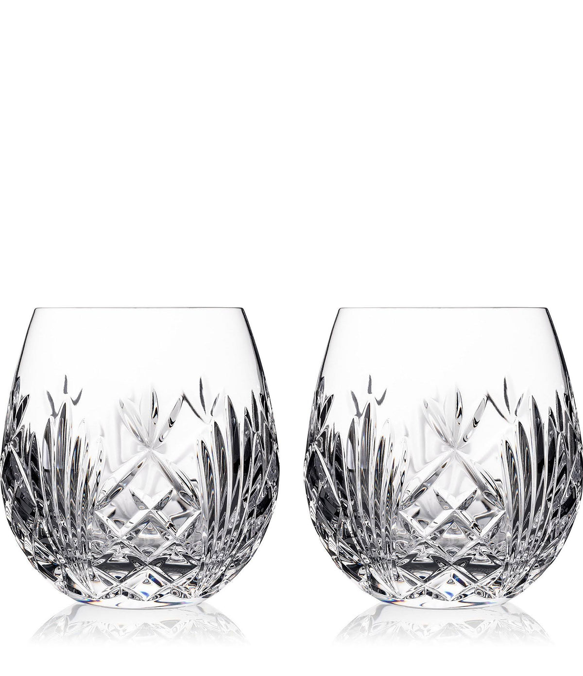 Crystal Stemless Red Wine Glass Pair S734