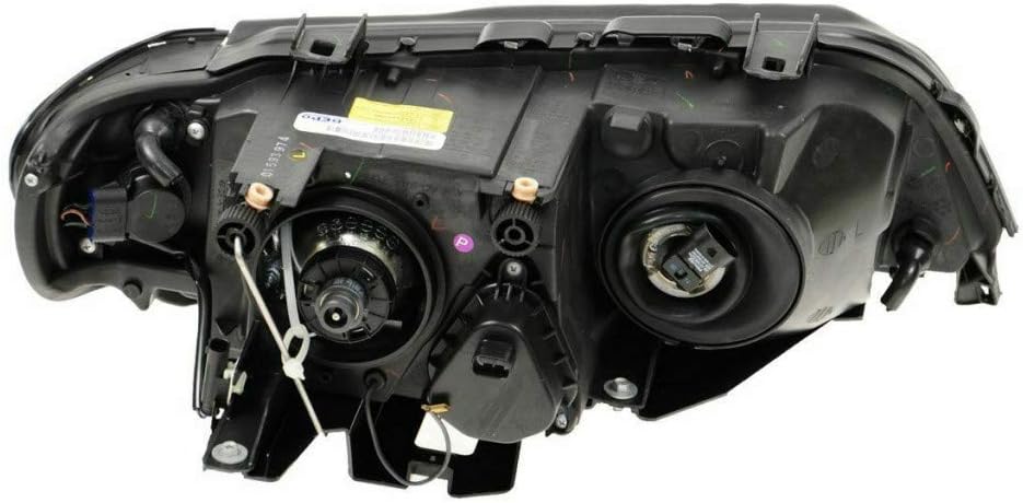 For BMW X5 Headlight Pair Driver and Passenger Side Black Housing I50114