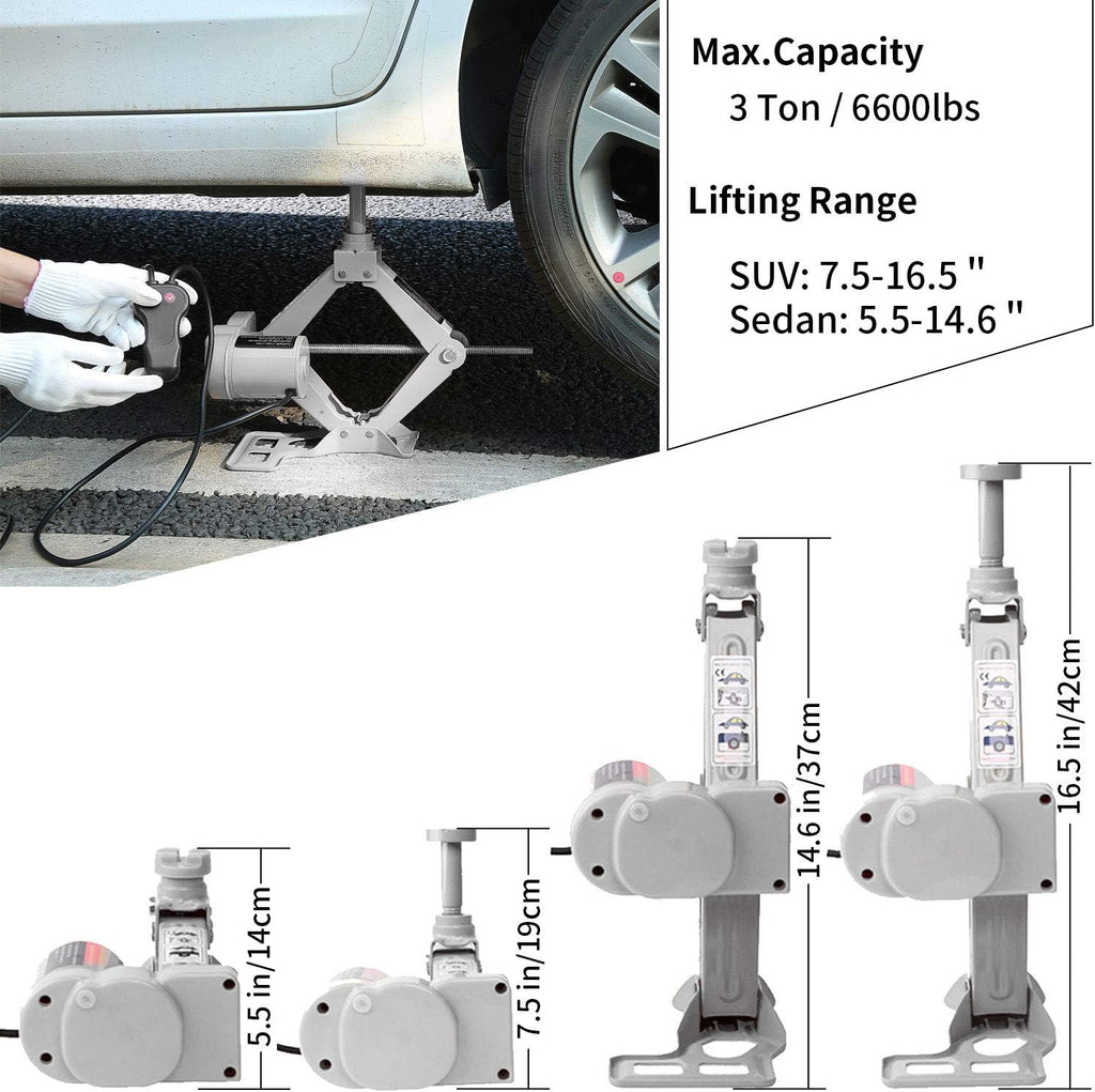 3 Ton 12v Automatic Scissor Lift Car Jack V166