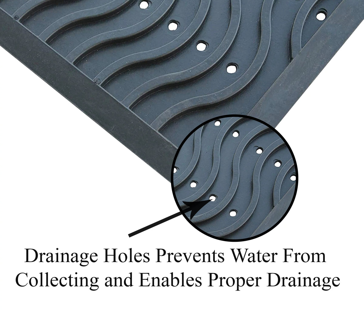 100% Rubber Clean Step Scraper Doormat N91271
