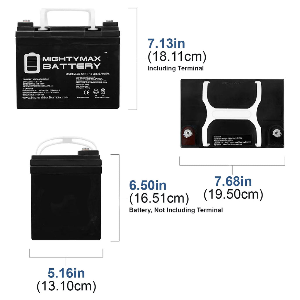 12V 35AH Deep Cycle Battery O31056