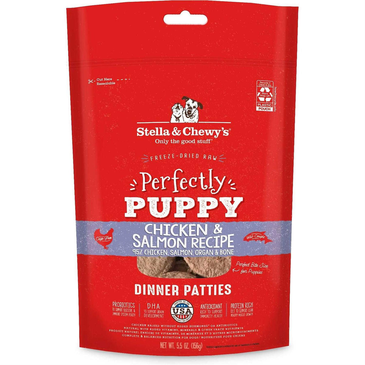 Freeze-Dried Raw Dog Food Salmon Patties J14345