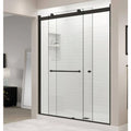 56-in to 60-in W Semi-Frameless Matte Black Shower Door J2306