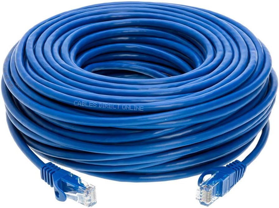Snagless Cat5e Ethernet Patch Cable Blue 3 Feet Pack of 2 X98431