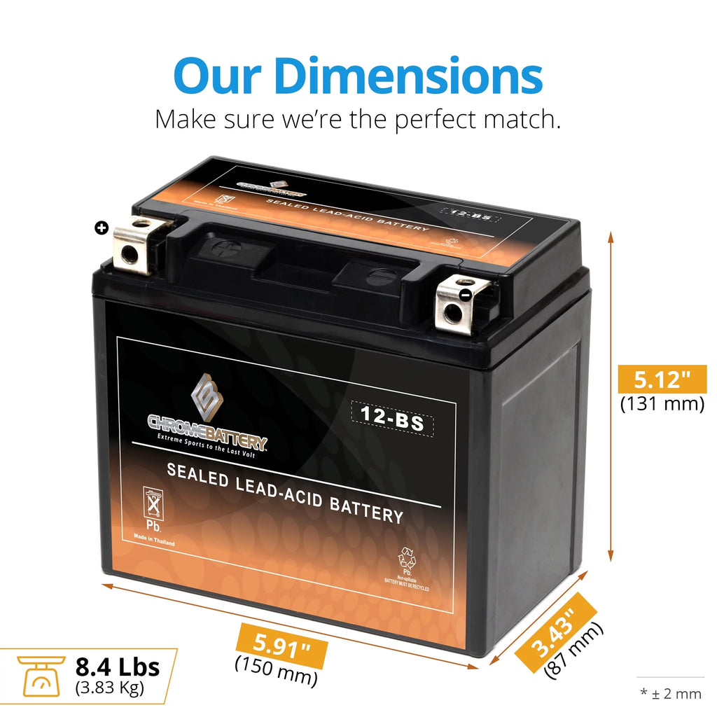 12-Bs Power Sports Battery U678356