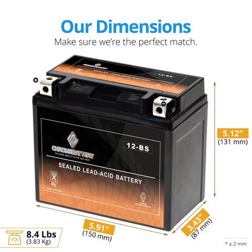 12-Bs Power Sports Battery U678356