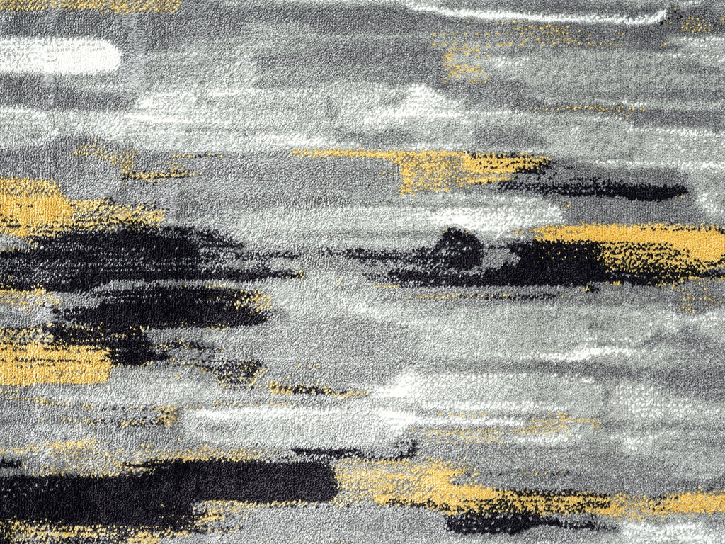 6 x 9 Grey Yellow Area Rug R627429