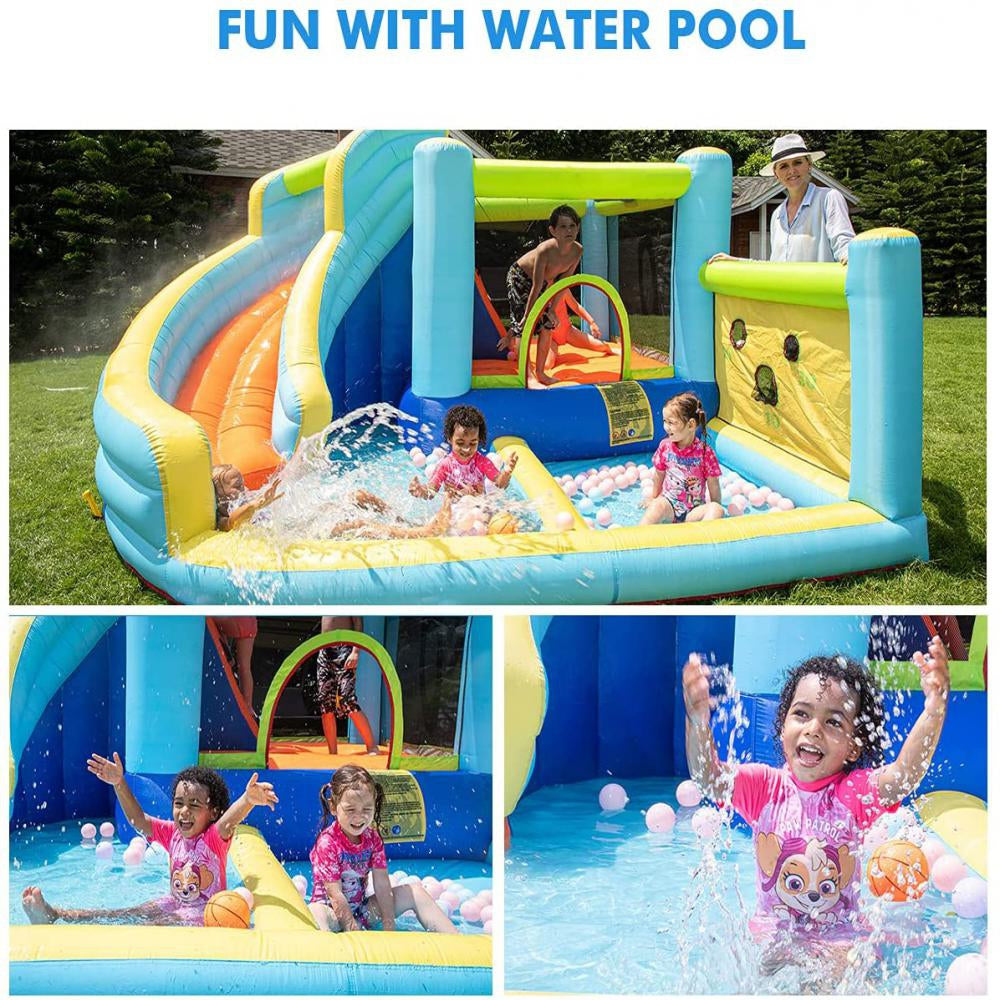Kids Inflatable Bounce House Ball Pit Play Slide With Blower G4200