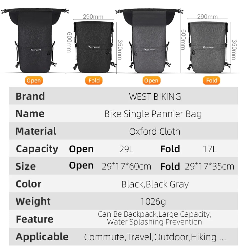 Large Capacity Cycling Rack Bag M788188