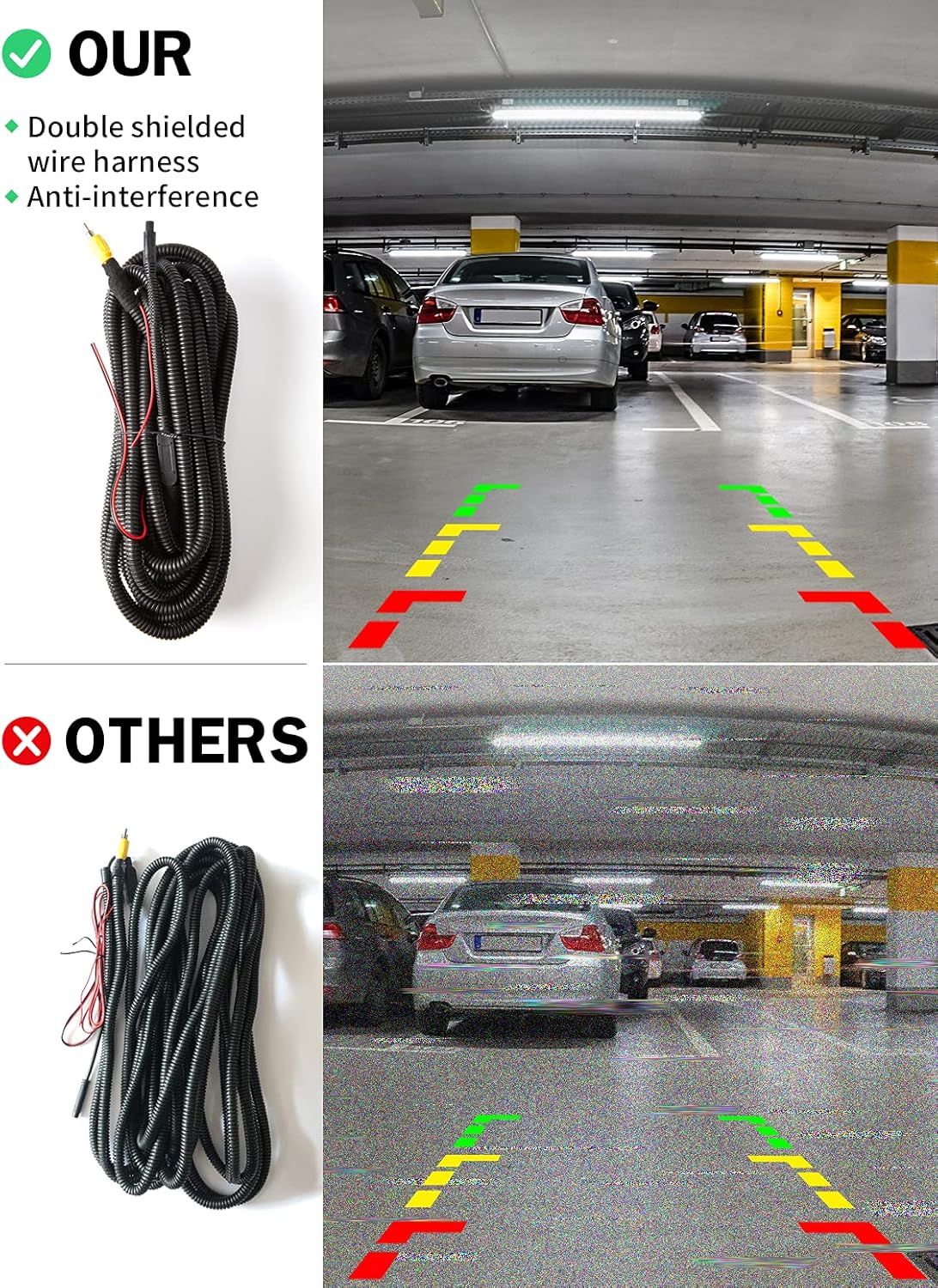 Backup Camera Compatible with 1997-2003 F150 1998-2007 F250 F350 F450 F550 Tailgate Handle Reverse Camera O137