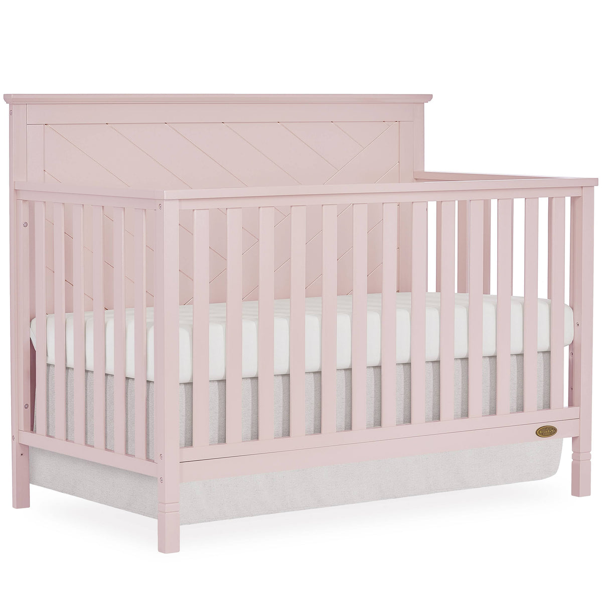 Blush Pink 5 in 1 Convertible Crib A481598