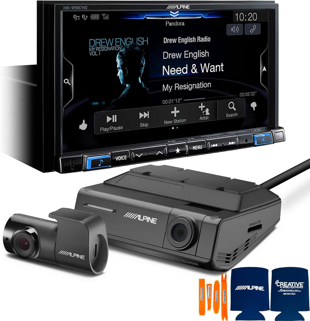 Digital Media Navigation Receiver with Windshield Mount Dashcam A472765
