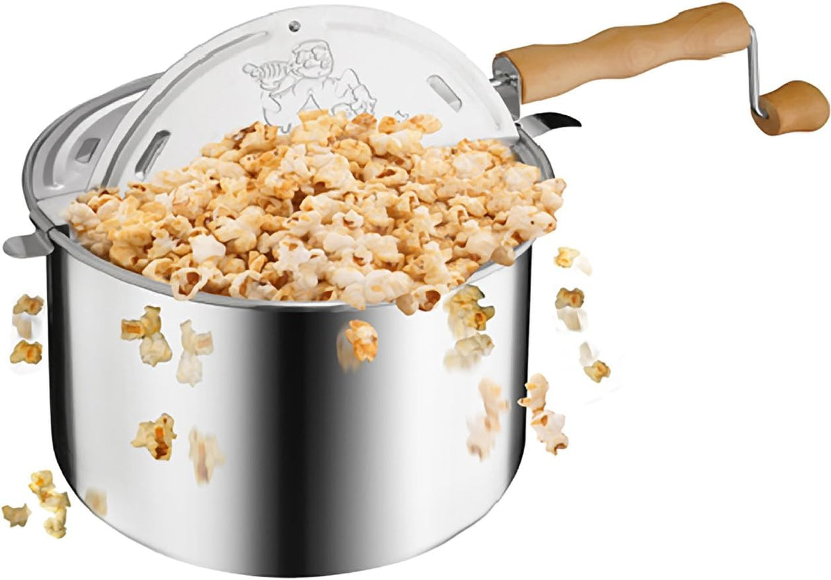 6-Quart Aluminum Popcorn Popper with Hand Crank P428