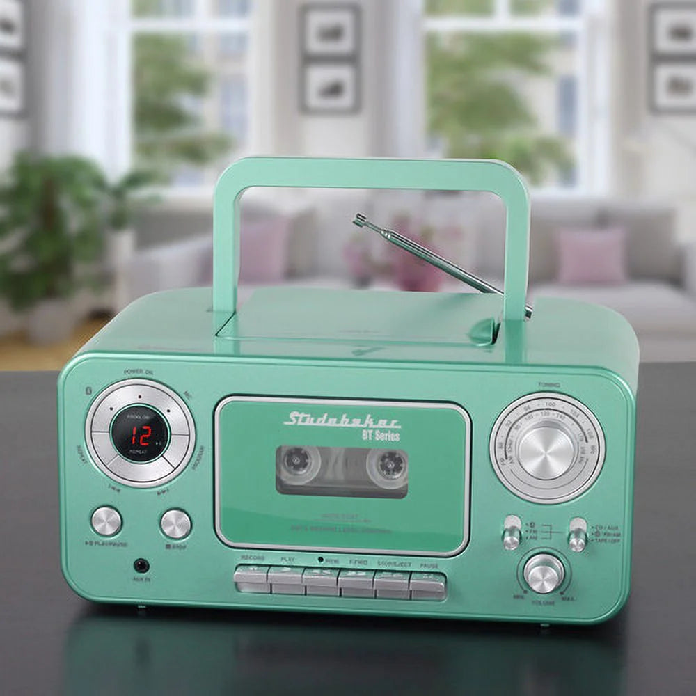 Bluetooth Portable CD Player Radio Cassette I32341