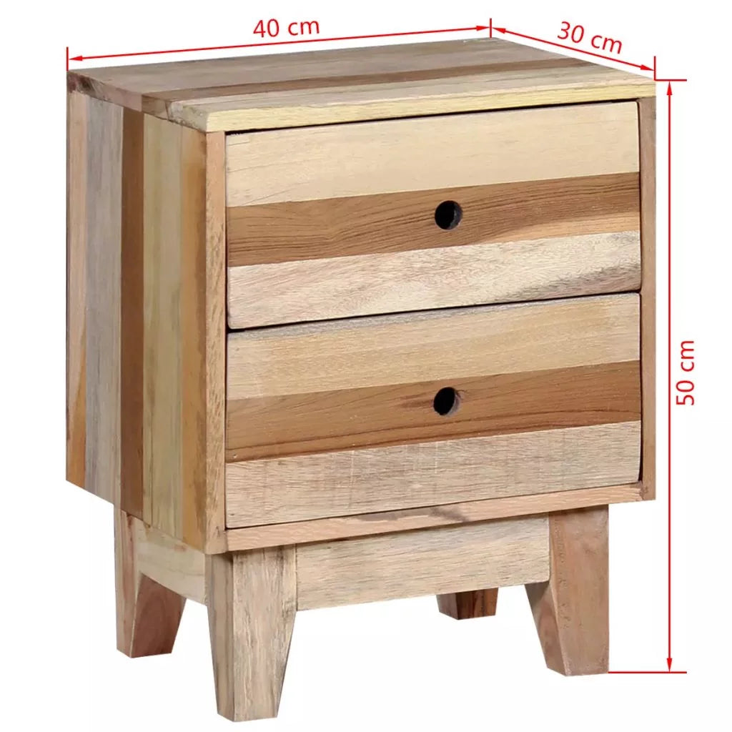 Solid Reclaimed Wood Bedside Cabinet D449470