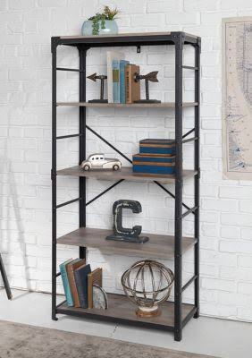 Grey Wash 4 Shelf Bookshelf F465
