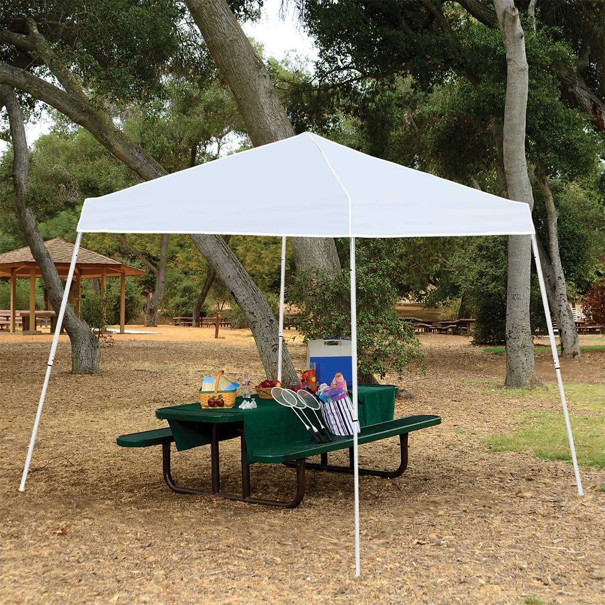 White Angled Leg Instant Canopy Tent Shelter O949003