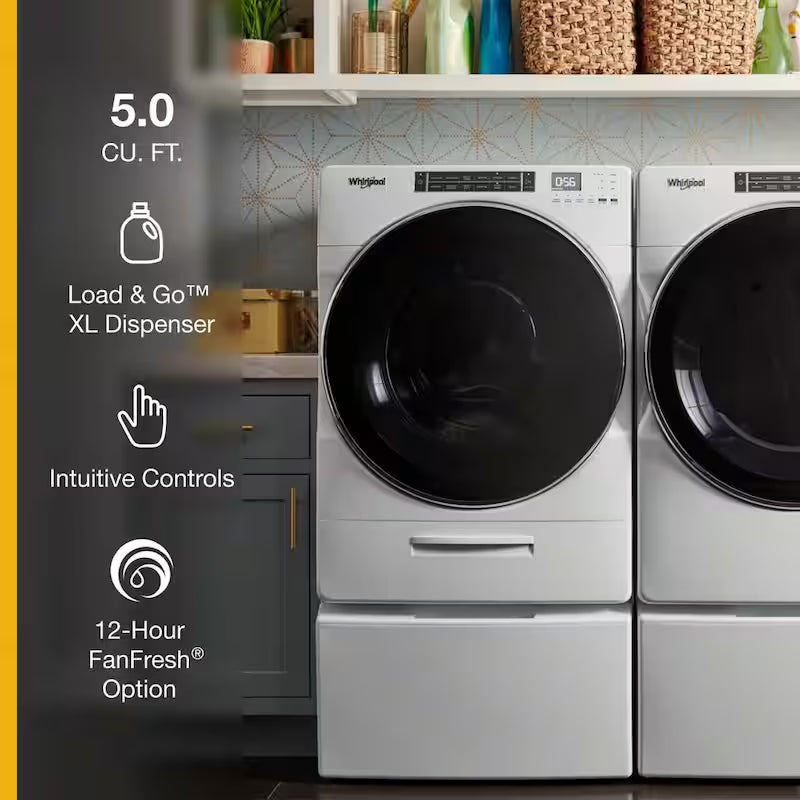 White Stackable Front Load Washing Machine V1112