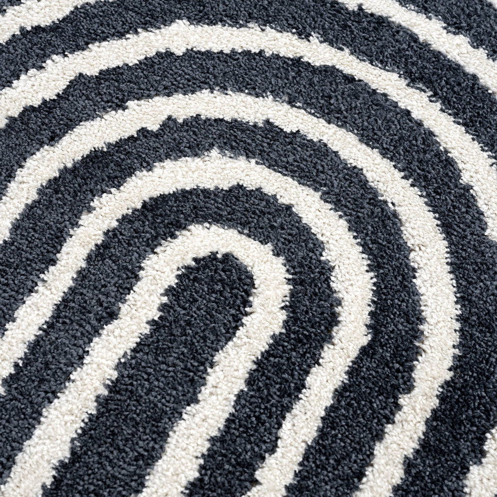 8 x 10 Cream Charcoal Area Rug S56367