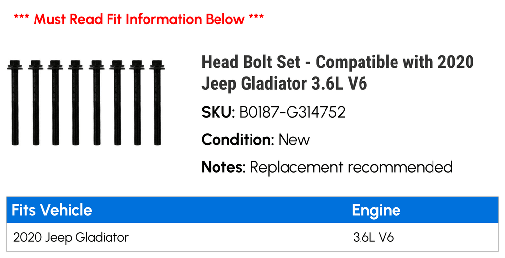Head Bolt Set A4243