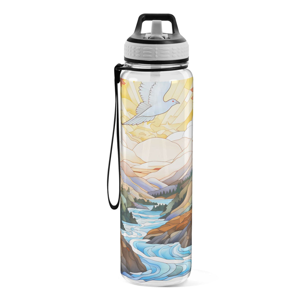 32oz Tritan Leakproof Clear Water Bottle with Straw A620