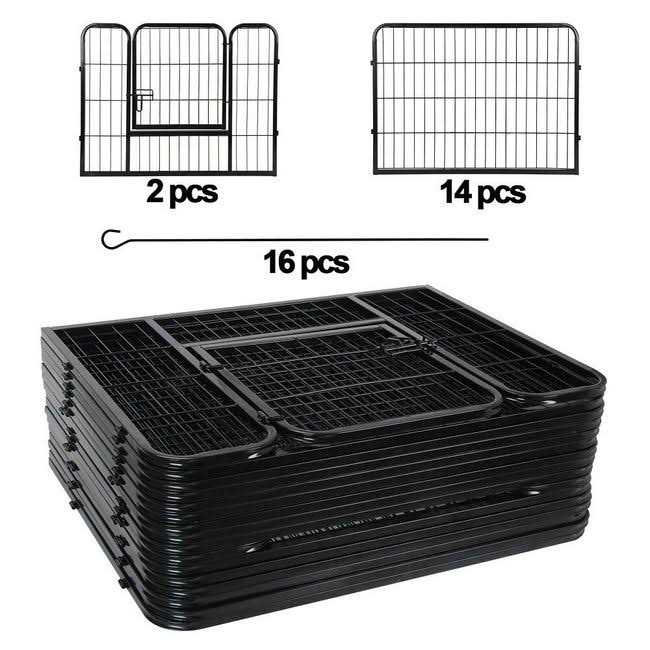 16 Panel Dog Kennel Playpen P2122