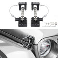 Hood Latches for Jeep Wrangler, Locking Hood Catch Kit Aluminum Alloy, Black, Pack of 2 I937744