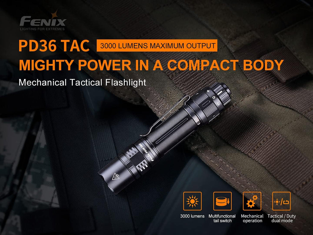 Tactical Flashlight with 5000mAh USB-C Rechargeable Battery A967305