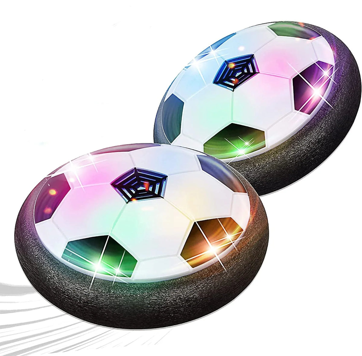 Hover Soccer Ball Set of 2 with LED Lights and Soft Foam Bumpers T92859