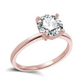 3Ct Topaz Rose Sterling Silver Engagement Ring D49858