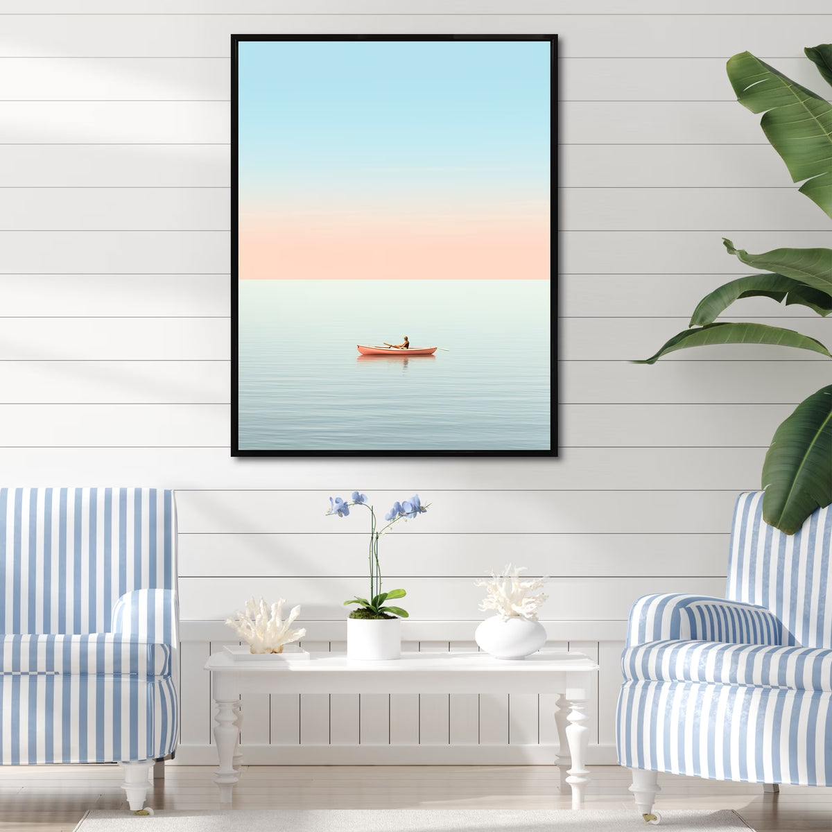 Coastal Floater Framed Canvas Wall Art X15048