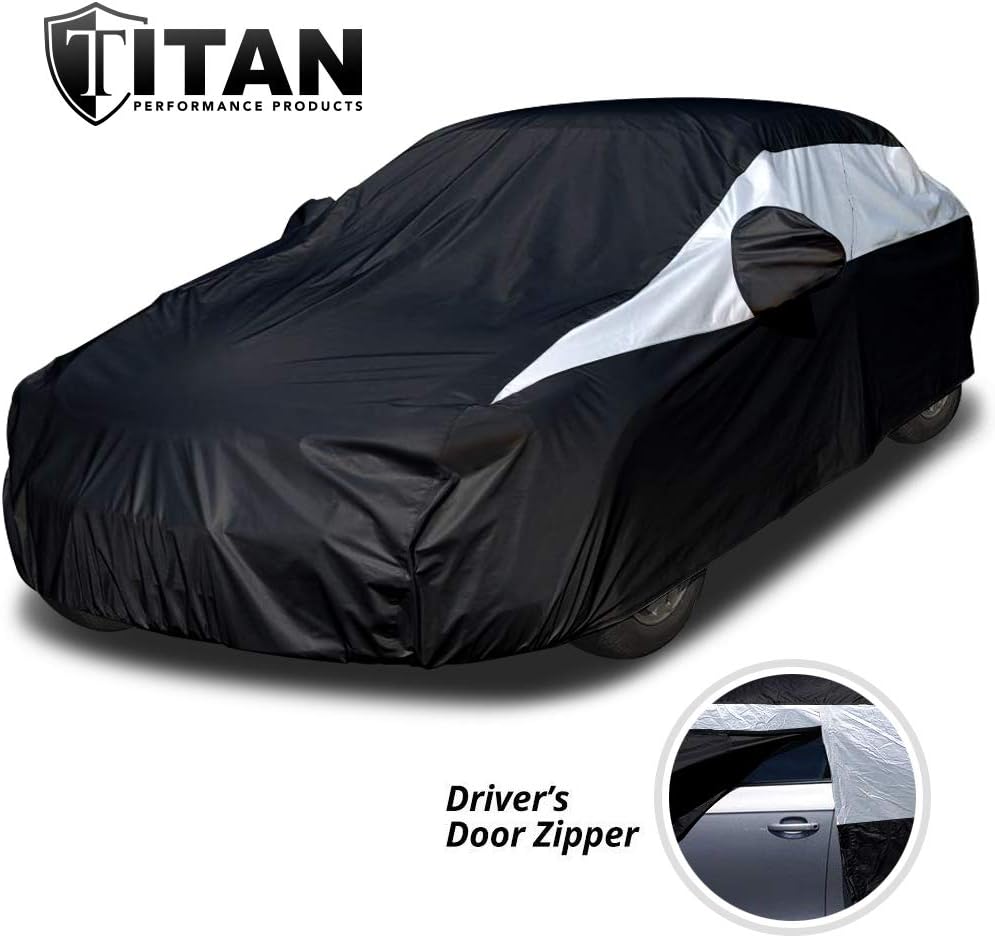Jet Black Poly 210T Car Cover for Sedans J9415