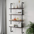 White 3-Shelf Wall Mount Bookshelf with Metal Frame L350