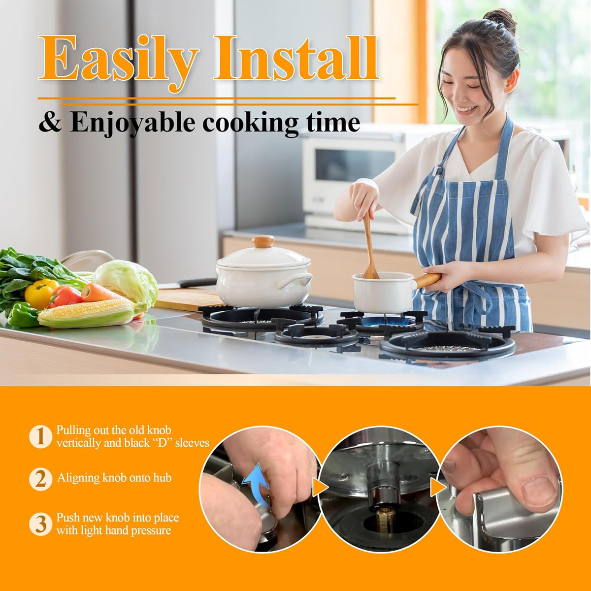 5 Pack Gas Stove Range Knobs U611367