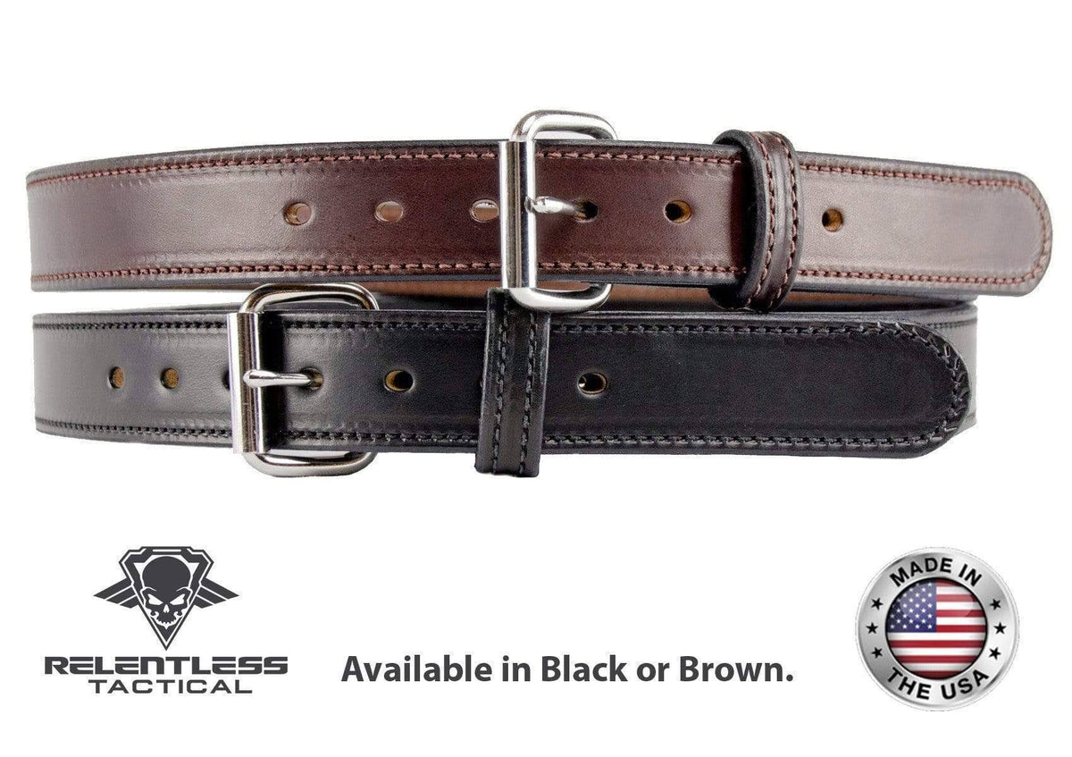 Black Leather Gun Belt U5828