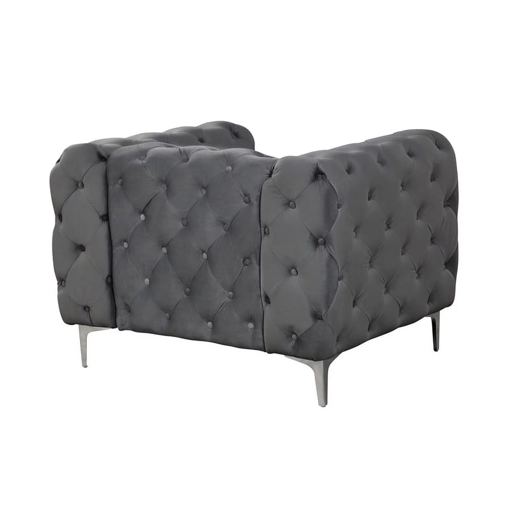Velvet Sofa and Two Chairs Set G50496