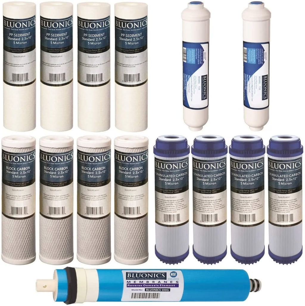 15 pcs RO Replacement Filter Set with 100 GPD Membrane O450