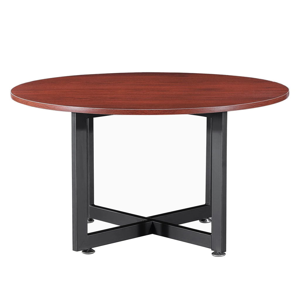 32-inch Modern Round Coffee Table with Wood Top T955334