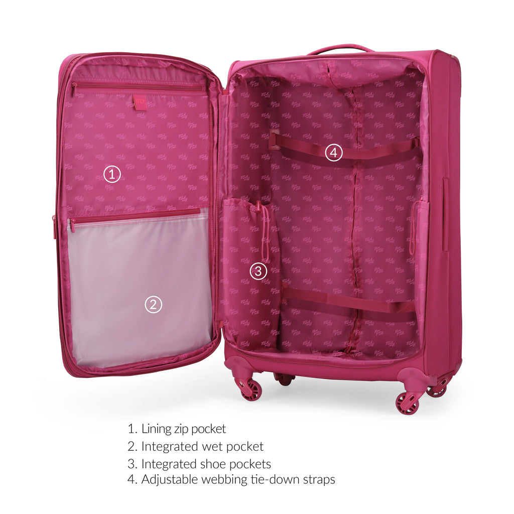Fuchsia 20" Carry-on Luggage T145